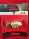 Milton S715 1/4" Npt Female "m" Style Air Line Coupler. Fixed Price $10.95.