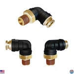 3pcs 3/8" Quick Connect 90 Elbow Union Fittings - Od X 1/4" Npt. Fixed Price $38.81.