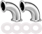 Elbow 90 Degree 1-1/2" Tube Od Stainless Steel 1.5" Tri Clamp Sanitary Pipe Fitt. Fixed Price $35.99.