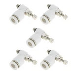 Infinauto Push To Connect Air Fittings 1/4" 90 6mm/ 1/4", White,silver Tone. Fixed Price $10.70.