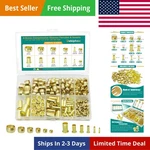 Compression Fittings Assortment Kit - 6 Sizes (1/2" 3/8" 5/16" 1/4" 3/16" 1/8". Fixed Price $30.25.