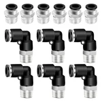 Mankk 12pcs 1/4 Inch Tube Od X Npt Thread Elbow And Straight Combina.... Fixed Price $14.56.