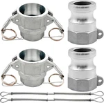 2 Pcs Type A And D, Aluminum Cam Lock Fittings Groove Fitting Camlock F. Fixed Price $43.10.