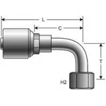 Lot Of 6 Gates 6g-6fjx90s - G25179-0606 Hydraulic Hose Fittings. Fixed Price $144.40.