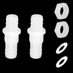 Feelers 3/8" Hose Barb Thru-bulk Bulkhead Fitting Hex Barbed 3/8 Inch, White. Fixed Price $9.85.