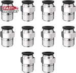 10pcs Push To Connect Fittings 1/4 Inch Tube Od X Npt Thread Pneumatic. Fixed Price $15.85.