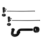 Westbrass Pedestal Sink Supply Line & P-trap Kit In Matte Black D1838qrl-62. Fixed Price $49.95.