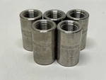 Lot Of 5 Forged Carbon A/sa182f316/f316lht Stainless Coupling 1/2" Npt 3000lb. Fixed Price $40.00.