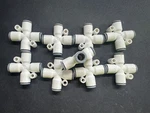 9 Legris 3107 08 00wp2 Equal Cross, 5/16 In Or 8mm Tube Size, Nylon, White, Nos. Fixed Price $24.50.