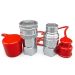 1/2" Npt Flat Face Hydraulic Quick Connect Couplers/couplings Set W/dust Caps.... Fixed Price $45.59.