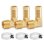 Chillwaves Brass Air Hose Fittings, 90 Degree 3/8" Barb X 1/4" Npt, Yellow. Fixed Price $13.72.