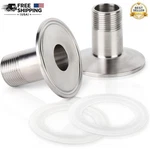 Stainless Steel Sanitary Pipe Fitting 1" Npt Male Thread To 1.5" Tri Clamp 50.5m. Fixed Price $23.99.