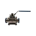 New Hfs 1.5" Sanitary Three Piece Ball Valve Tri - Clamp Clover Ss304 Ptfe Lined. Fixed Price $89.99.
