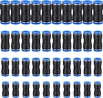 Honoson 40 Pieces Straight Push Connectors, To Connect Blue, Black. Fixed Price $14.41.