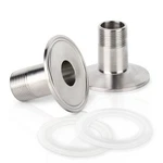 Taisher 2pcs 1.5" Tri Clamp To 3/4" Npt Male Stainless Steel Npt, Silver. Fixed Price $25.99.