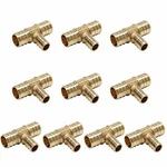 Efield 10pcs 3/4" X 1/2" Pex Tee Brass Barb Crimp Fittings. Lead Free. Fixed Price $19.99.