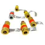 6 Pcs Assorted Husky Npt Female Industrial Brass And Steel Coupler Set 1/4 In. Fixed Price $24.77.