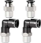 Tailonz Pneumatic Elbow And Straight Combination 1/2 Inch Tube Od X 1/4 Npt. Fixed Price $32.61.