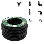 Longrunnew 1 Inch Tubing Corrugated Pond Hose Id - 20.6 Ft, Black. Fixed Price $46.99.