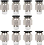 Beduan Push To Connect Fitting, 1/2" Tube Od X 1/4" Npt Thread Male Straight Pne. Fixed Price $26.73.