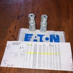 08u-s66 Eaton Hose End, Lot Of 2, Jump Size, 1/2 Hose, #6 For-seal, Free Ship. Fixed Price $18.00.