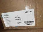 5 New George Fisher 526304 4" 45 Degree Ppfr Fuseal Acid Waste Sanitary Tee Wye. Fixed Price $399.99.