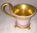 Kpm Berlin Continental Porcelain Cabinet Cup With Swan Handle Ca. 1770. Fixed Price $650.00.