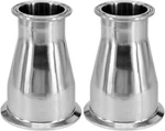 Sanitary Tri Clamp Concentric Reducer 1.5" Tube Od 2 Inch X1.5 Inch, Silver. Fixed Price $33.38.