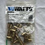 10 Qty Of Watts Lfwp18b-120812pb Water Pex Crimp Ring Brass Tees. Fixed Price $18.00.