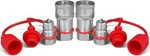 1/4" Npt Iso 7241-b Hydraulic Quick Connect 1/4 Inch, Red, Silver. Fixed Price $34.46.
