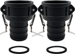 2pcs Camlock Fittings Poly Plastic C-200 2" Type C Standard Couplings Cam Lock F. Fixed Price $27.00.