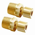 Ice Maker Water Line Brass Tube Fitting, 3/8" Male X 1/4" Compression - (2 Pa.... Fixed Price $23.30.