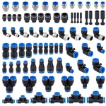 Taiidaues 78 Pcs Air Line Quick 1/8" 1/4" 5/16" 3/8" 1/2" Od Kits, Black Blue. Fixed Price $70.14.