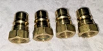 New Lot Of 4 Parker Bh4-61 Hydraulic Quick-connect Hose Coupling Nipples Brass. Fixed Price $80.00.