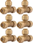 3/8 Inch (1/2 Od) Tee,6 Packs,push To Connect Brass Plumbing Fitting,u360lf. Fixed Price $76.50.