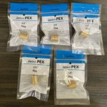 5- Apollo Valves Apxp34 Test Pipe Plug, 3/4 In, Barb Brass. Fixed Price $6.00.