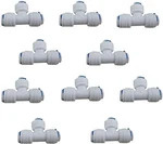 Lemoy Liimevvon 10x 1/4 Inch Tee 3 Way Tube Quick Connect Push Fit Ro Water Reve. Fixed Price $11.90.