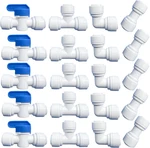 20 Pcs Water Push To Connect Quick Fittings 3/8" Tube Od For Ro Re. Fixed Price $21.98.