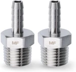 Maacflow Stainless Steel 1/4" Male Npt To 3/16 Barb X 1/4 Npt, Silver. Fixed Price $13.31.