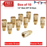 Milton M Style 1/4" Male Npt Brass Air Compressor Quick Connect Fitting 10 Pack. Fixed Price $51.87.