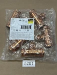 (5 Pack) Viega 77437 Propress 1" X 3/4" P1 P2 Xp3 Copper Tee. Fixed Price $53.95.