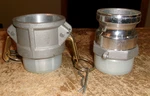 2-lot Dixon 2" Aluminum Male + Female Water Hose Couplers New. Fixed Price $29.99.
