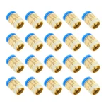 Hihaha Push To Connect Air Fittings 3/8" Id Bspt, Blue, Gold Tone. Fixed Price $28.88.