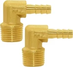 Joywayus 90 Brass Hose Fitting 1/4" Barb X 3/8" Npt Male (2 Pack). Fixed Price $16.99.