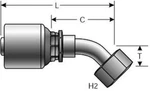Lot Of 4 Gates 12g-12fforx45s - G25235-1212hydraulic Hose Fittings. Fixed Price $252.30.
