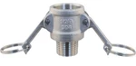 (ships Fast) 1/2" Type B 304 Stainless Steel Camlock Female Coupler X Male Npt. Fixed Price $14.95.