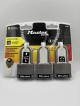 Master Lock 1.75" Stainless Steel 4-pin Cylinder Padlock Keyed Alike 3 Pk. Fixed Price $55.00.