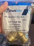 Sharkbite 3/4'' Pb X Cts Brass 90 Deg Transition Elbow. Fixed Price $15.00.