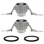 2 Pcs B Aluminum Global Cam And Groove Hose Fitting,2" Plug X2" Npt With .... Fixed Price $27.85.