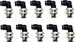 Pneumatic Bulkhead Union Elbow Push To Connect Fitting 1/4 1/4" Od, Black. Fixed Price $39.25.